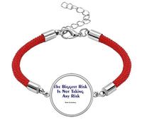 The Biggest Risk is Not Taking Any Risk Lucky Red String Bracelet Rope Bracelet Handmade