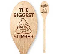 ‘The Biggest Stirrer’ Engraved Wooden Spoon - Funny Gift
