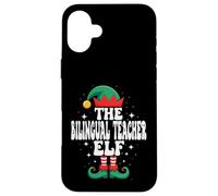 The Bilingual Teacher Elf Funny Christmas Matching Family Case for iPhone 16 Plus