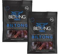 The Biltong Man Tasty Traditional Lean Beef Biltong - High-Protein Beef Snack, 800g (2 x 400g)