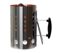 The Bincho Grill Stainless Steel Charcoal Chimney Starter - Rust Resistant, Heat Shield Handle