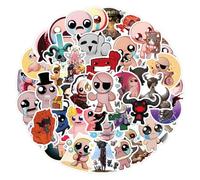The Binding of is AAC Stickers, 50 Pcs is AAC Cute Figure Vinyl Waterproof DIY Sticker Decals for Party, Water Bottle Scrapbook Laptop Skateboard Computer for Teens Students