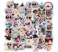 The Binding of is AAC Stickers, 60 Pcs is AAC Cute Figure Vinyl Waterproof DIY Sticker Decals for Party, Water Bottle Scrapbook Laptop Skateboard Computer for Teens Students