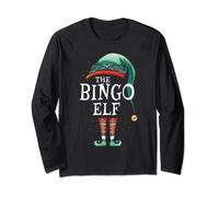 The Bingo Elf Funny Bingo Grandma Mommom Bingo Christmas Elf Long Sleeve T-Shirt