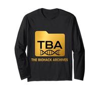 The Biohack Archives TBA Official Logo Biohacking Longevity Long Sleeve T-Shirt