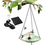 The Bird Bath with Jumping Function, Artistic Waterfall in Love Heart Shape, Water Dispenser for Birds - for Hummingbirds, Robins and Sparrows as well as for Fences, Balconies, Handrails, Yards and
