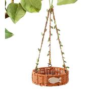The Bird Hammock For The Cage - Parakeet Hammock - Artificial Rattan Handwoven Breathable For Sleep And Gnawing Enrichment Indoor Nest Climbing Lori Canary Cockatiel
