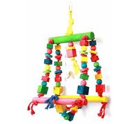 The Bird House Double Swing Parrot Toy, multicolor