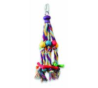 Happy Pet Octopus Bird Toy Parrot Rope & Wood Preening Helps Boredom & Plucking