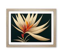 The Bird Of Paradise Flower Framed Wall Art Print A2 Oak