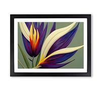 The Bird Of Paradise Flower Vol.1 Framed Print | A2 Black Framed Wall Art | Ready to Hang | Modern Floral Picture | Living Room Bedroom Lounge Office