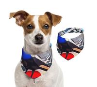 The Bird of surrealism Pet Scarf Dog Bandanas Spring Summer Soft Cotton Puppy Scarfs Adjustable Accessories for Small Medium Large Girl Boy Pup Small