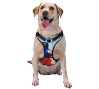 The Bird of surrealism Premium Dog Harness for Small, Medium, and Large Dogs - Durable, No Pull with Reflective Straps and Quick Release BucklesLarge