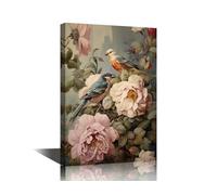 The Bird Stood On The Branch Wall Paintings for Living Room Flower Pictures Print On Canvas 1 Pieces Wall Art Bedroom Wall Decoration Office Wall Art Giclee Framed Ready to Hang 24x16in