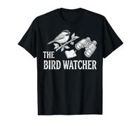 The Bird Watcher Vintage Chickadee Binoculars and Journal T-Shirt