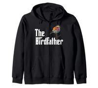 The Birdfather Funny Bird Watcher Bird Keeper Birding Zip Hoodie