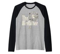 The Birdfather Vintage Robin in Feather Wreath Raglan Baseball Tee