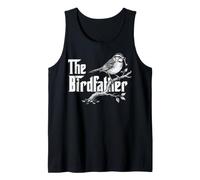 The Birdfather Vintage Sparrow Perched on a Branch with Key Tank Top