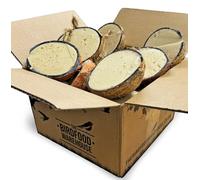 The Birdfood Warehouse Suet Half Coconut, Peanut - 15 Pack | Wild Garden Bird Food, Butter for Birds, Hanging Feeder, Suet for Birds