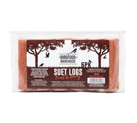 The Birdfood Warehouse Suet Logs 90g - Fruit & Berry 6pk | 100% Natural, Nutritious Wild Bird Food, High Energy Suet, Sun Resistant, No Artificial Colours or Flavours