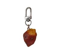 The Birdie Alarm Simulation Of Food Toy Model Pendant Personality Creative Small Sweet Potato Student Gift Keychain Ring Chain Breakaway Key Ring (E, One Size)