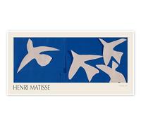 The Birds, 1947 Poster by Henri Matisse 40 x 20 cm Blue Wall art Wall decor