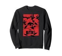 The Birds Alfred Hitchcock Abstract Sweatshirt, Adult Unisex, Black, Medium