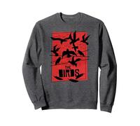 The Birds Alfred Hitchcock Abstract Sweatshirt, Adult Unisex, Dark Heather Grey, Small