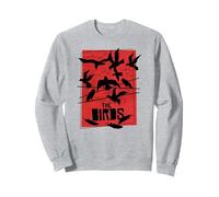 The Birds Alfred Hitchcock Abstract Sweatshirt, Adult Unisex, Heather Grey, Large