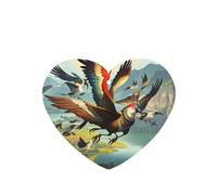 The Birds Are Dancing. Pattern Car Air Fresheners 6 Pcs Heart Shape Hanging Aromatherapy Tablets Scented Fresheners For Bedroom Bathroom
