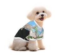 The Birds in The Small Town Dog T-Shirt Clothes Apparel Puppy Vest Pet and Elastic Tank Top Clothing, Dogs Cats Pullovers Cute Breathable Soft Small