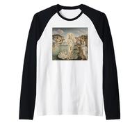 The Birth of Cats, Funny Botticelli Parody Renaissance Art Raglan Baseball Tee