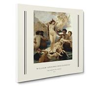 The Birth Of Venus By William Adolphe Bouguereau Canvas Print | Gallery Wrapped 30mm Frame Wall Art | 20x20 inches | Ready to Hang | Classic Picture | Living Room Bedroom Lounge Office
