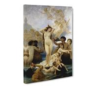 The Birth Of Venus By William Adolphe Bouguereau Canvas Print | Gallery Wrapped 30mm Frame Wall Art | 20x14 inches | Ready to Hang | Classic Picture | Living Room Bedroom Lounge Office