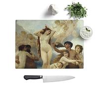 The Birth of Venus by William Adolphe Bouguereau - Textured Chopping Board - Worktop Saver - Cutting Board - Heat Resistant, Shatterproof and Hygenic - 39 x 28.5 cm