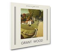The Birthplace Of Herbert Hoover By Grant Wood Canvas Print | Gallery Wrapped 30mm Frame Wall Art | 20x20 inches | Ready to Hang | Classic Landscape Picture | Living Room Bedroom Lounge Office