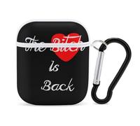 The Bitch Is Back Heart PC Headphone Case for AirPods 1 And 2 Earphone Cover Earbuds Accessories with Keychain