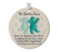 "The Bitches Times" Friendship Keepsake Ornament,Soul Sister,Ceramic Ornament,Personalized Ornaments