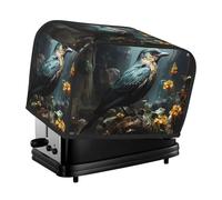 The Black Bird and Flower toaster cover is suitable for 2 small toaster covers with wide slots and comes with a storage pocket to meet diverse baking needs.