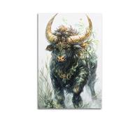The Black Bull in Mythology Poster Poster Decorative Painting Canvas Wall Posters And Art Picture Print Modern Family Bedroom Decor Posters 12x18inch(30x45cm)