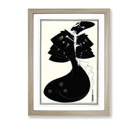 The Black Cape Vol.2 By Aubrey Beardsley Classic Painting Framed Print | A3 Oak Framed Wall Art | Ready to Hang | Classic Historical Picture | Living Room Bedroom Lounge Office
