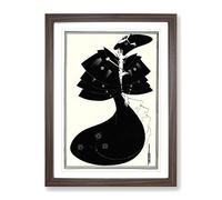 The Black Cape Vol.2 By Aubrey Beardsley Classic Painting Framed Print | A4 Walnut Framed Wall Art | Ready to Hang | Classic Historical Picture | Living Room Bedroom Lounge Office