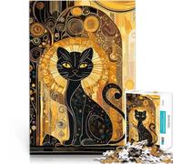 The Black Cat Gustav StyleJigsaw Puzzles for teenagers 1000 Piece Analysis and logic is ideal as a gift for the whole family 38x26cm