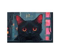 The Black Cat Has Red Eyes 1000 Piece Jigsaw Puzzles For Adults Wooden Puzzles For Adults Gifts Home Decor