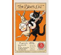 The Black Cat March 1896 5 Cents: The Black Cat Magazine : Vintage Halloween Ephemera Lined Notebook And Journal : Black Cat and White Rabbit / Hare Playing Banjos