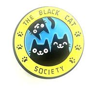 The Black Cat Society Cute Metal Pin Badge
