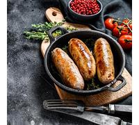 The Black Farmer Gluten Free Jerk Pork Sausages Fresh - Fresh Meat Pork Sausage - Suitable for Home Freezing store as frozen sausages, Natural Pork Casing, Pack of 2.25kg (6x375g)