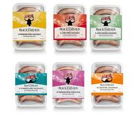 The Black Farmer Gluten Free Sausage Variety Pack - Pork Sausages Fresh & Chicken Sausages - Suitable for Home Freezing store as frozen sausages, Natural Casing, Pack of 2.2kg Fresh Meat Sausage