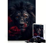 The Black Lion King Jigsaw Puzzles for Adults1000 Pieces Think Smart Toy Family Bond Accurate Cut Seasonal Gift (38x52cm)