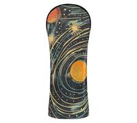 The Black Planet Golf Covers Premium Leather Accessories with Number Tag for Driver Fairway Hybrid Wood 1 Pcs